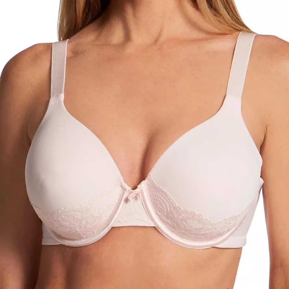 VANITY FAIR BEAUTY BACK LACE FULL FIGURE UNDERWIRE CHAMPAGNE BRA SIZE 40 C 76382